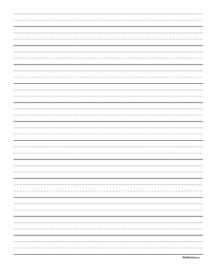 Blank Writing Sheet: Handwriting Practice Template