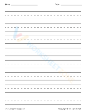 Practice Handwriting: Blank Sheets for Improved Skills
