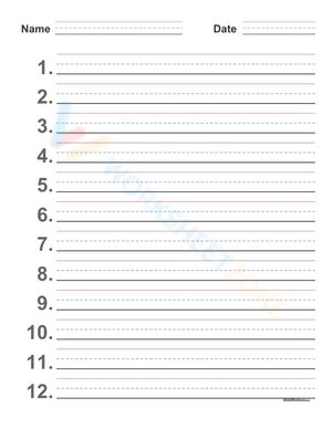 Handwriting Template: Blank Practice for Students