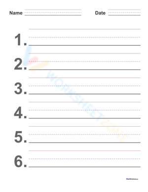 Handwriting Sheet: Blank Practice for Kids