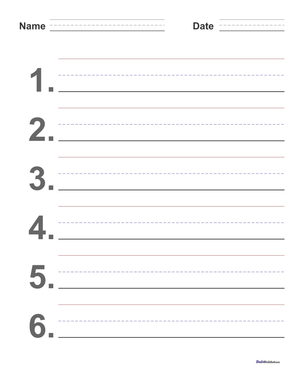 Handwriting Sheet: Blank Practice for Kids