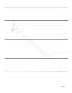 Writing Template: Blank Sheet for Handwriting Practice