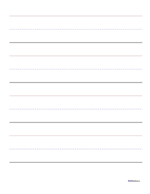 Writing Template: Blank Sheet for Handwriting Practice