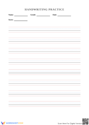 Blank Handwriting Practice: Improve Writing Skills