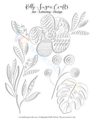 Floral Calligraphy Drills 