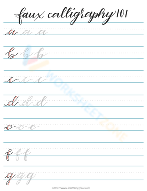 Calligraphy Practice Sheet: Improve Your Skills