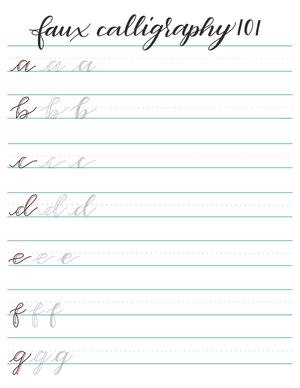 Calligraphy Practice Sheet: Improve Your Skills