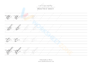 Calligraphy Alphabet Letter Tracing 