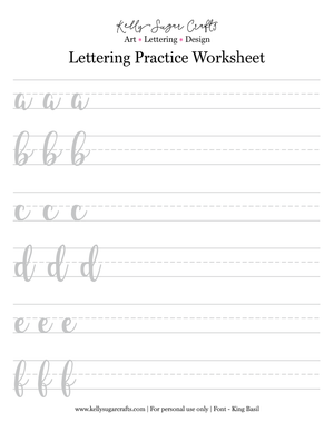 Calligraphy: A-Z Letter Practice Worksheet