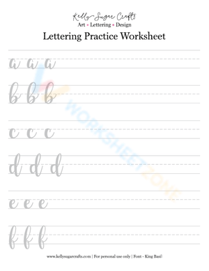 Calligraphy: A-Z Letter Practice Worksheet