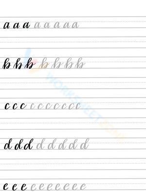 Letter Tracing: A-E Practice Worksheet for Kids