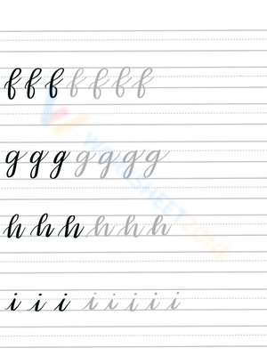 Letter Tracing: F-I Practice Worksheet for Kids