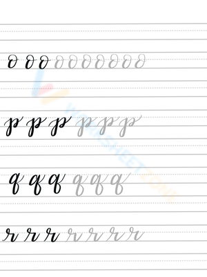 Letter Tracing: O-R Practice Worksheet for Kids