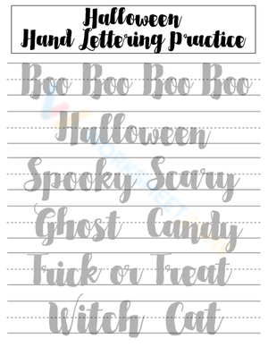 Halloween practicing sheet