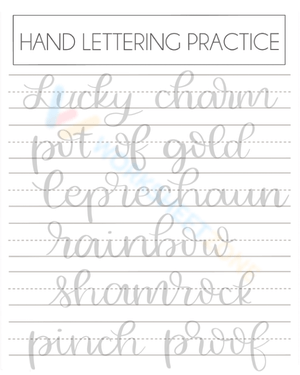 St. Patrick's Day practicing sheet