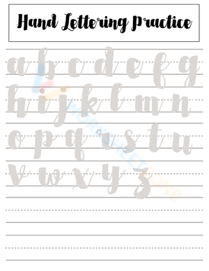 Creative Hand Lettering Practice Sheet