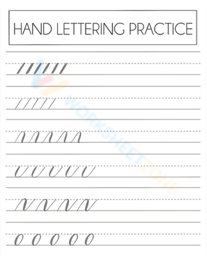 Basic Handwriting Strokes Practice
