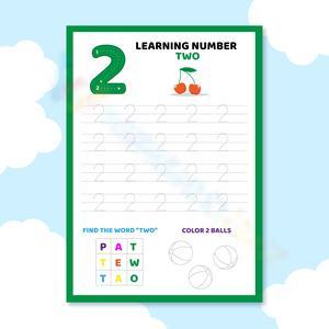 Number 2 Recognition Worksheet for Kids