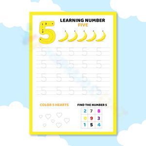 Number 5 Recognition Worksheet for Skill Improvement