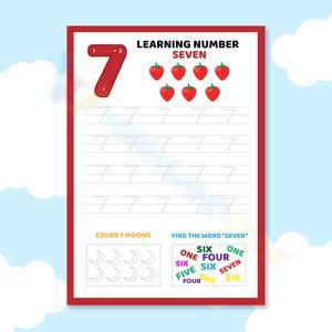 Number 7 Recognition Worksheet for Practice