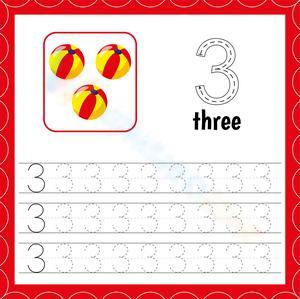 Number 3 Writing Practice