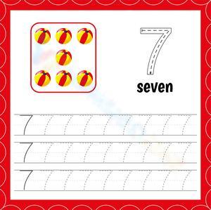 Handwriting Numbers from 1-10 Practice Sheet