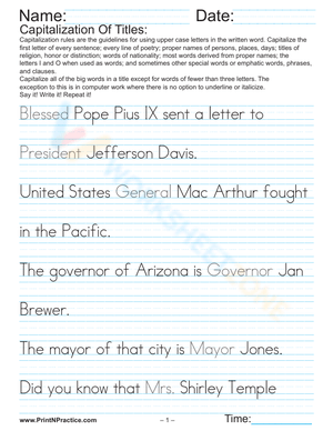 Understanding and Using Titles Correctly