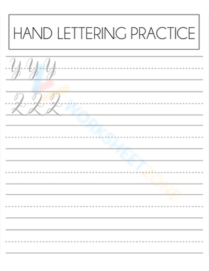 Cursive Practice: Capital Letters Y-Z