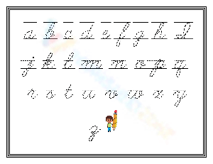 Cursive Small Letters Chart