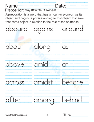 Daily Handwriting Practice Sheets for Skill Improvement
