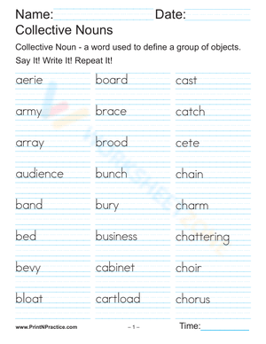 Daily handwriting practice sheets
