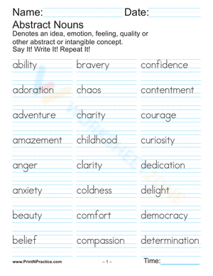 Daily handwriting practice sheets