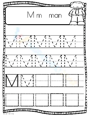 Letter M Handwriting Practice And Alphabet Recognition Activity