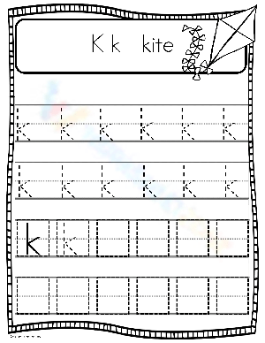 Recognizing Letter 'K' Practice Sheet