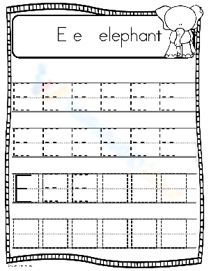 Letter E: Handwriting Practice