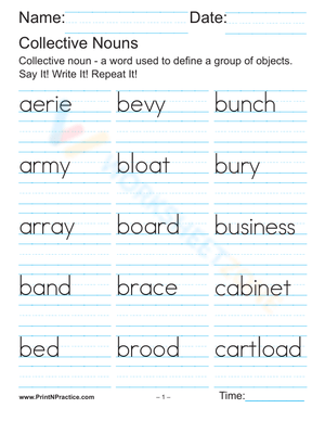 Daily Handwriting Practice Worksheet