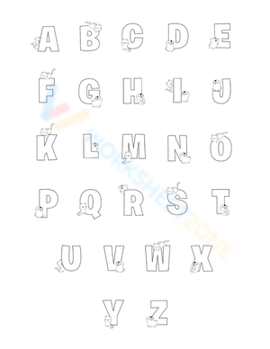 Cat and Dog Bubble Letters: Fun Animal Worksheet