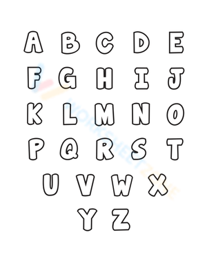 Basic Bubble Letters: A Beginner's Worksheet