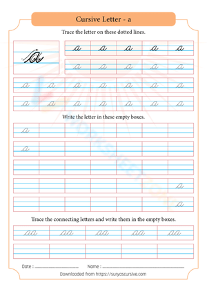 Cursive Handwriting: Mastering the Letter A
