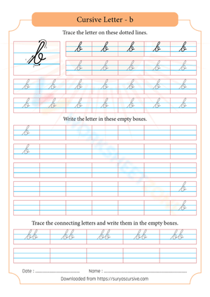 Cursive Handwriting: Mastering the Letter B