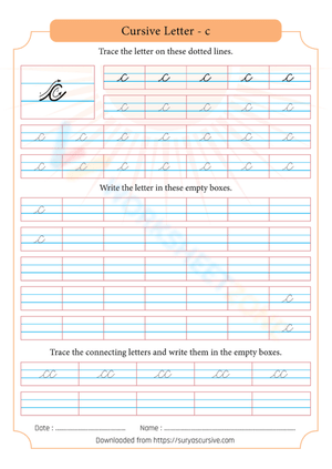 Cursive Handwriting: Perfecting the Letter C