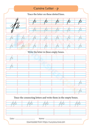 Cursive Handwriting: Mastering the Letter P 