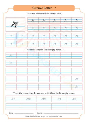 Cursive Handwriting: Perfecting the Letter R 