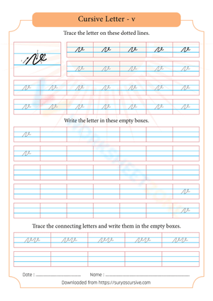 Cursive Handwriting: Perfecting the Letter V 