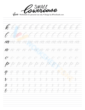 K-T Letter Practice Sheet