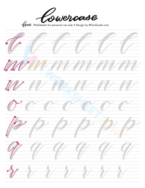 L-R Cursive Lowercase Letters Practice