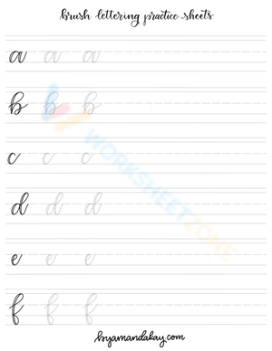 G-L Lower Calligraphy Letters Practice