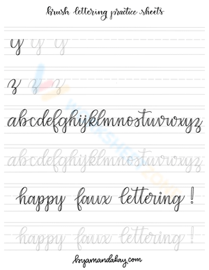 Blank Letter Practice Sheet