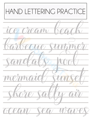 Summer Letter Practice Sheet
