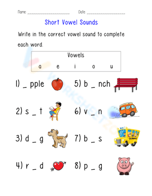 Master Short Vowel Sounds with Engaging Worksheets